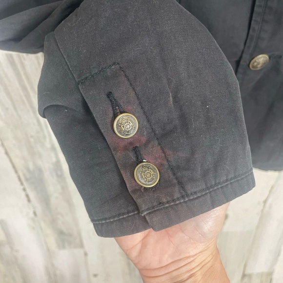 Triple Five Soul 555 Embroidered Crest Military Jacket Blazer size M Punk Emo - Picture 5 of 11